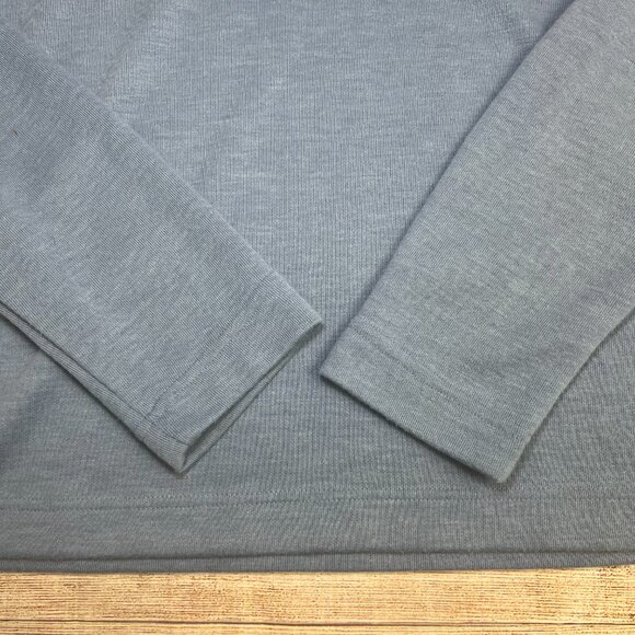 Banana Republic Blue Quarter Zip Pullover Sweater Size Large Men's Casual - Picture 7 of 11